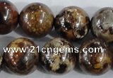 CAA399 15.5 inches 20mm round fire crackle agate beads wholesale