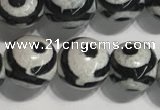 CAA3991 15 inches 8mm round tibetan agate beads wholesale