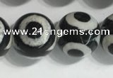 CAA3993 15 inches 12mm round tibetan agate beads wholesale