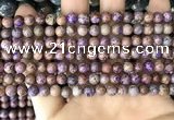 CAA4000 15.5 inches 4mm round purple crazy lace agate beads