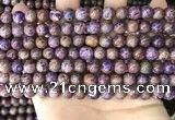 CAA4001 15.5 inches 6mm round purple crazy lace agate beads