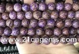 CAA4004 15.5 inches 12mm round purple crazy lace agate beads