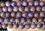 CAA4006 15.5 inches 16mm round purple crazy lace agate beads