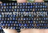 CAA4008 15.5 inches 4mm round blue crazy lace agate beads