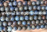 CAA4011 15.5 inches 10mm round blue crazy lace agate beads