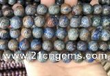 CAA4012 15.5 inches 12mm round blue crazy lace agate beads