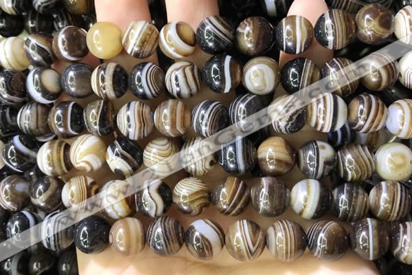 CAA4020 15.5 inches 10mm round line agate beads wholesale