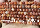 CAA4026 15.5 inches 6mm round line agate beads wholesale