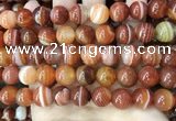 CAA4029 15.5 inches 12mm round line agate beads wholesale