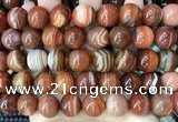 CAA4030 15.5 inches 14mm round line agate beads wholesale