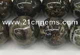 CAA4037 15.5 inches 12mm round chrysanthemum agate beads