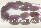 CAA4062 15.5 inches 30*50mm oval purple agate gemstone beads