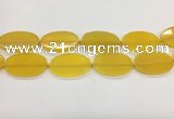 CAA4064 15.5 inches 30*50mm oval yellow agate gemstone beads