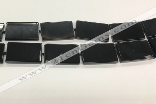 CAA4073 15.5 inches 30*50mm rectangle black agate gemstone beads