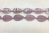 CAA4076 15.5 inches 30*50mm flat teardrop purple agate gemstone beads