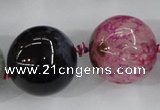 CAA412 15.5 inches 24mm round agate druzy geode gemstone beads