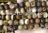 CAA4142 15.5 inches 12mm pumpkin line agate beads wholesale