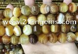 CAA4143 15.5 inches 14mm pumpkin line agate beads wholesale