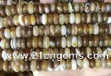 CAA4146 15.5 inches 5*10mm rondelle line agate beads wholesale