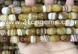 CAA4152 15.5 inches 10*14mm drum line agate beads wholesale