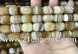 CAA4153 15.5 inches 12*16mm drum line agate beads wholesale