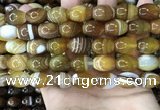 CAA4160 15.5 inches 12*16mm rice line agate beads wholesale