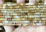 CAA4176 15.5 inches 4*13mm tube line agate beads wholesale