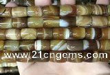 CAA4186 15.5 inches 10*14mm drum line agate gemstone beads