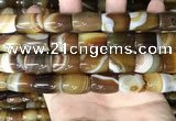 CAA4187 15.5 inches 13*18mm drum line agate gemstone beads