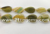 CAA4322 15.5 inches 30*40mm twisted oval line agate beads