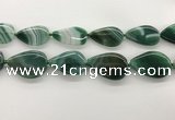 CAA4328 15.5 inches 30*40mm flat teardrop line agate beads