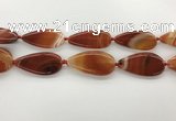 CAA4330 15.5 inches 25*50mm flat teardrop line agate beads