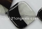 CAA435 15.5 inches 35*35mm diamond agate druzy geode beads