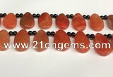 CAA4362 Top drilled 20*30mm freeform dragon veins agate beads