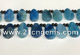 CAA4364 Top drilled 20*30mm freeform dragon veins agate beads