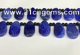 CAA4365 Top drilled 20*30mm freeform dragon veins agate beads