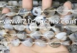 CAA4375 15.5 inches 12*16mm flat teardrop Montana agate beads