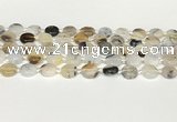 CAA4383 15.5 inches 12mm flat round Montana agate beads