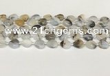 CAA4386 15.5 inches 12mm heart Montana agate beads