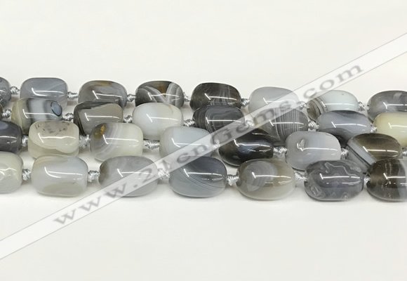 CAA4395 15.5 inches 15*20mm flat teardrop gray agate beads