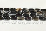 CAA4398 15.5 inches 15*20mm rectangle black banded agate beads