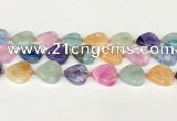 CAA4417 15.5 inches 20mm heart agate druzy geode beads