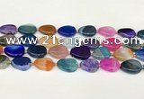 CAA4421 15.5 inches 15*20mm flat round agate druzy geode beads