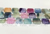 CAA4423 15.5 inches 20*20mm square agate druzy geode beads