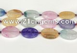 CAA4437 15.5 inches 25*35mm oval agate druzy geode beads