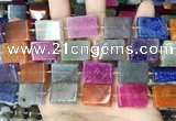 CAA4442 15.5 inches 15*20mm rectangle dragon veins agate beads