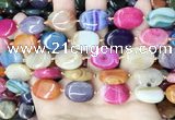 CAA4446 15.5 inches 15*20mm oval dragon veins agate beads