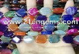 CAA4448 15.5 inches 12*16mm octagonal dragon veins agate beads