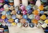 CAA4453 15.5 inches 12*12mm flat teardrop dragon veins agate beads