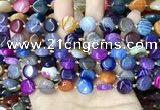 CAA4460 15.5 inches 12mm flat round dragon veins agate beads